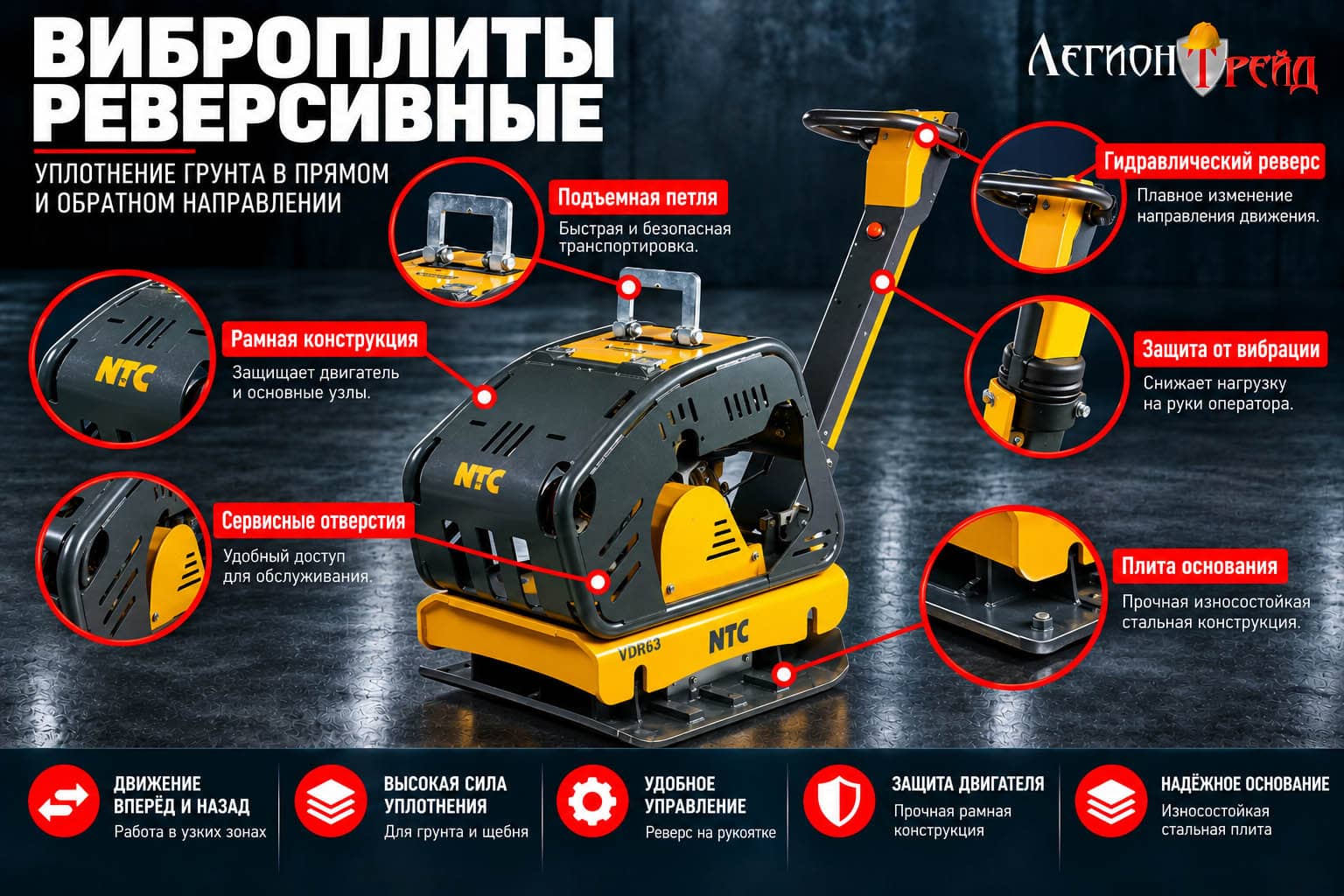 Виброплита - конструкция и основные узлы